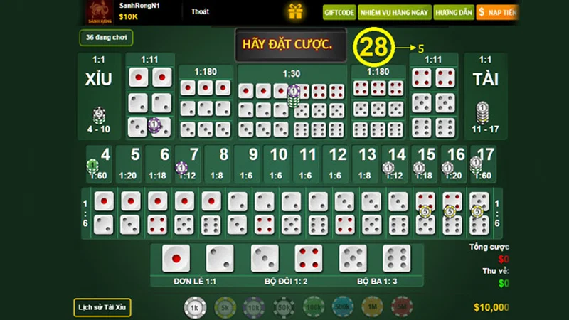 wstar77  áp dụng tỷ lệ trả thưởng cho game Tài Xỉu là 1:1